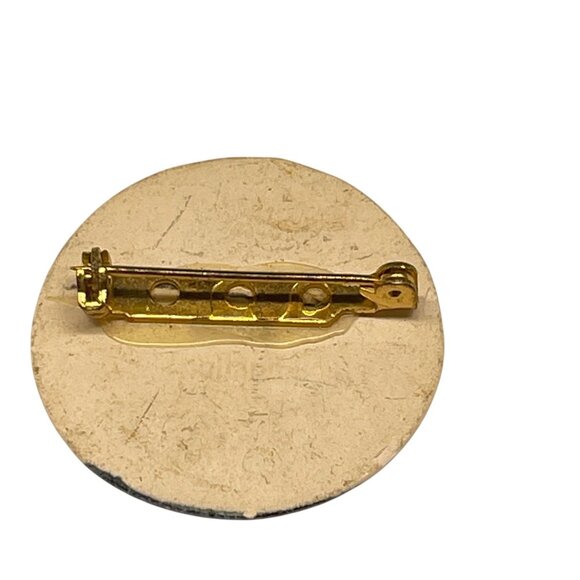 Vintage Hand-Painted Sailing Ship Brooch Pin - Picture 4 of 4